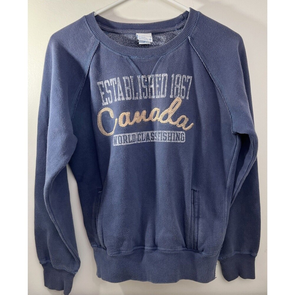 Camp David 'Canada World Class Fishing' Crew Neck Sweatshirt Size M